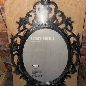 IKEA Black Ornate Wall Mirror FRAME ONLY